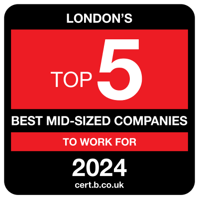 London's top five best mid-sized companies to work for 2024